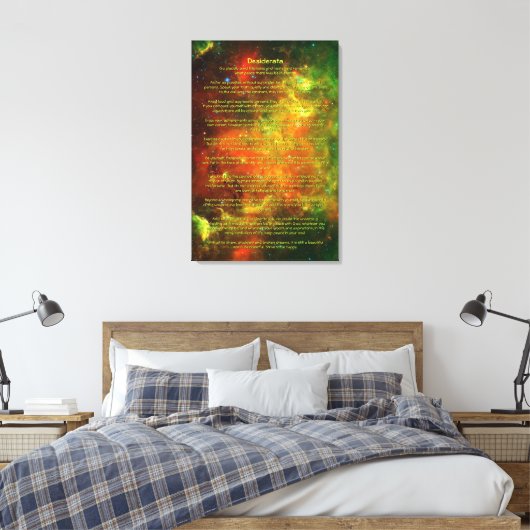 Desiderata Gedicht - Noord-Amerikaanse, Pelikaanne Canvas Afdruk (Insitu (Slaapkamer))