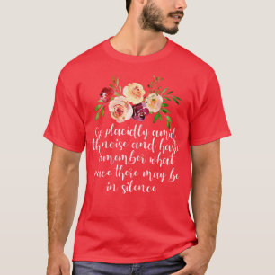 Desiderata gedicht over vrede en rust t-shirt