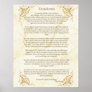 Desiderata Gedicht van Max Ehrmann Poster