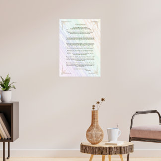 Desiderata Gedicht van Max Ehrmann Poster