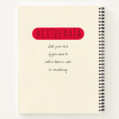 Desiderata - Gepersonaliseerd Notitieboek (Achterkant)