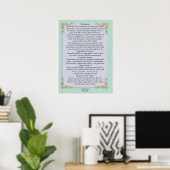 Desiderata "gewenste dingen", aanpasbare kleuren poster (Thuiskantoor)