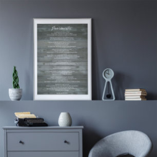 Desiderata "Gewenste dingen" op betonwand Poster