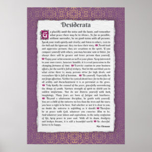 Desiderata - Gewenste dingen Poster