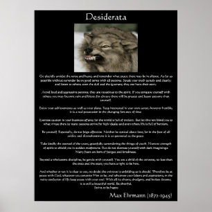 Desiderata Gray Wolves Posters