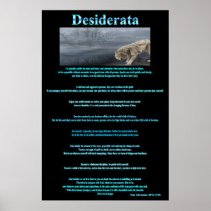Desiderata Grey Wolves Posters Boire