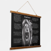 Desiderata: harmonie in het wild hangend wandkleed (Gebogen)