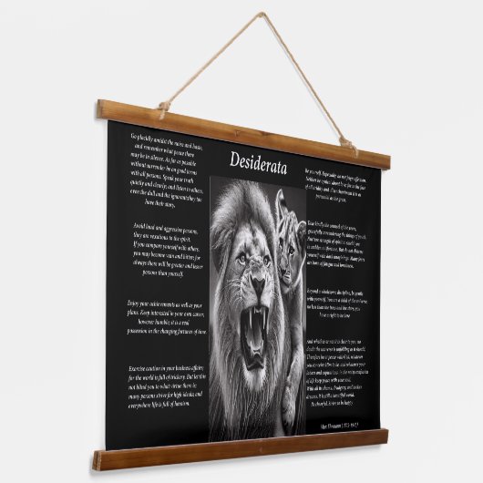 Desiderata: harmonie in het wild hangend wandkleed (Gebogen)