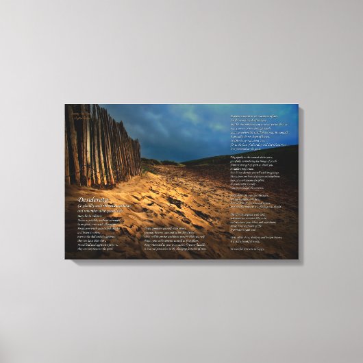 Desiderata - Het strand verlaten - KLEIN Canvas Afdruk (Voorkant)