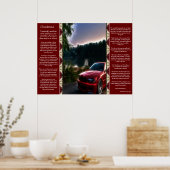 Desiderata Hot Red Car-Posters Poster (Keuken)