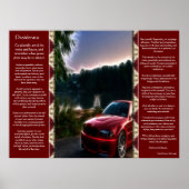 Desiderata Hot Red Car-Posters Poster (Voorkant)