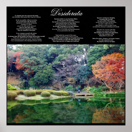 desiderata inspirational poster FROM 8.99 (Devant)