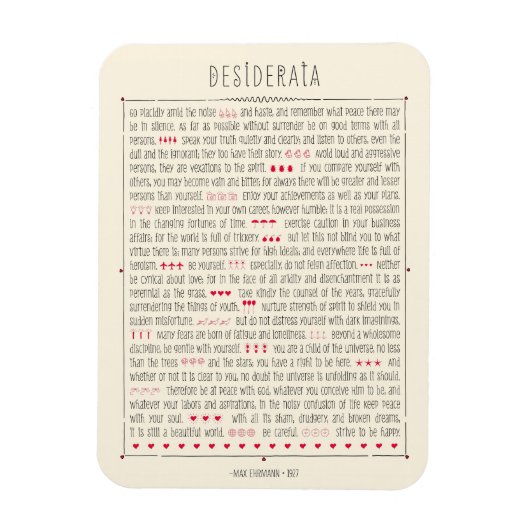 Desiderata Inspirerend gedicht Magneet (Verticaal)