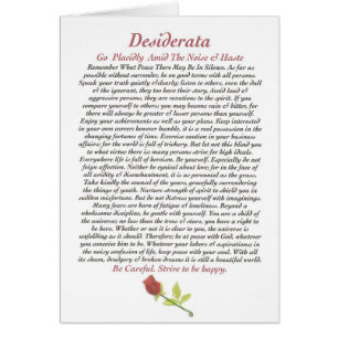 DESIDERATA-kaart=Roos