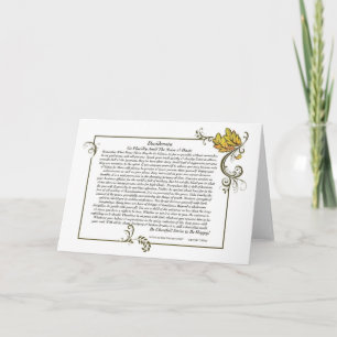 DESIDERATA Kaart van Max Ehrmann-Herfstbladeren
