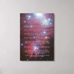 Desiderata - Kerstboomcluster, Kegelnevel Canvas Afdruk