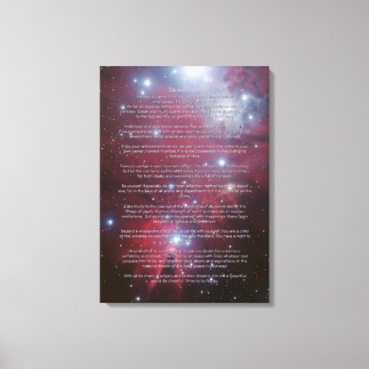 Desiderata - Kerstboomcluster, Kegelnevel Canvas Afdruk (Voorkant)