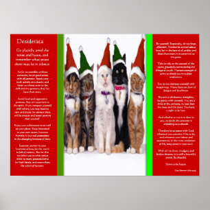 DESIDERATA kerstkatten Posters