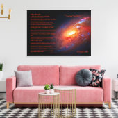 Desiderata, M106 spiraalvormig sterrenstelsel, sto Canvas Afdruk (Insitu (Woonkamer))