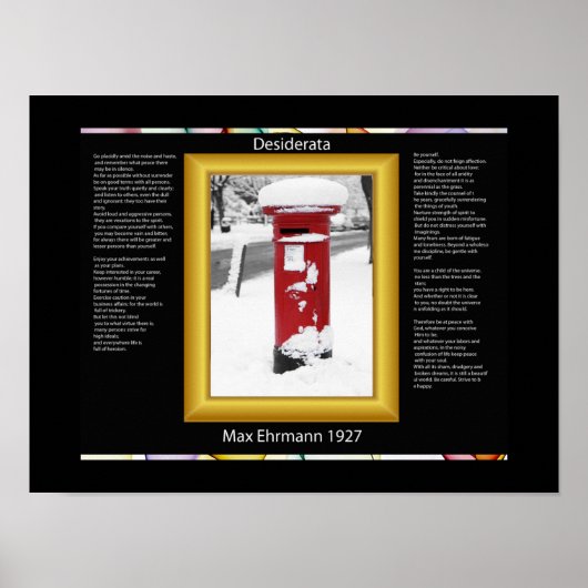 DESIDERATA Mail Box Posters (Voorkant)