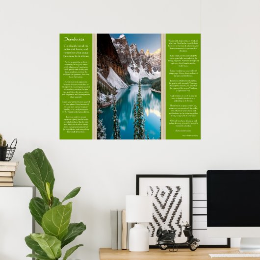 Desiderata Majestic Mountain View Posters (Bureau à domicile)