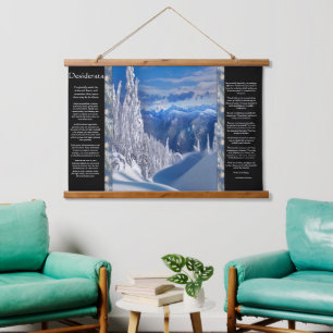 Desiderata Majestic Snow Top Mountain Uitzicht Hangend Wandkleed