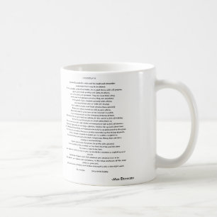 DESIDERATA MAX EHRMANN MUG PERSONNALISÉ