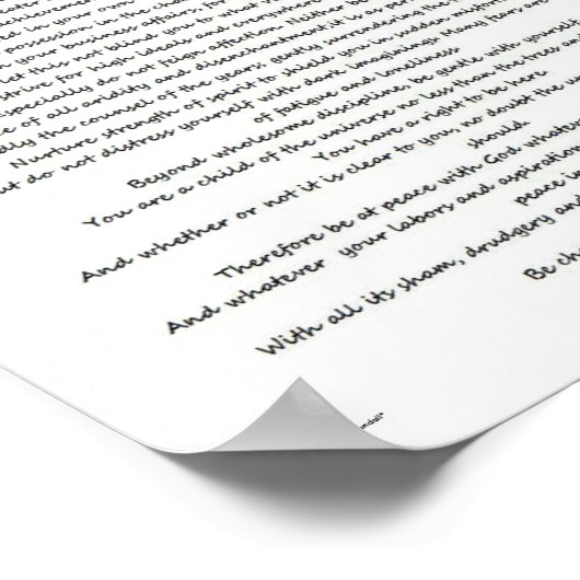 DESIDERATA MAX EHRMANN POSTER (Coin)