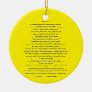 DESIDERATA MAX ERHMANN KERAMISCH ORNAMENT
