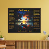 Desiderata met eenzame boot en oceaan canvas afdruk (Insitu (Woonkamer))