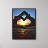 Desiderata met hart en oceaan canvas afdruk (Voorkant)