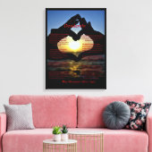 Desiderata met hart en oceaan canvas afdruk (Insitu (Woonkamer))
