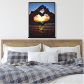 Desiderata met hart en oceaan canvas afdruk (Insitu (Slaapkamer))