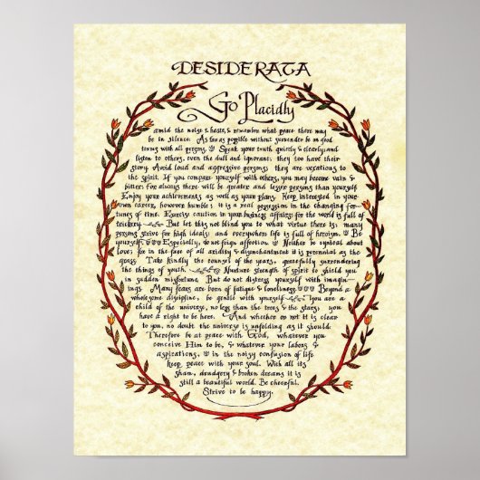 DESIDERATA MET Wreator Trim Poster (Voorkant)
