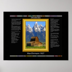 DESIDERATA Mountain Barn-Posters Poster