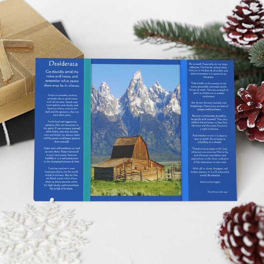 DESIDERATA Mountain Cabin Briefkaart