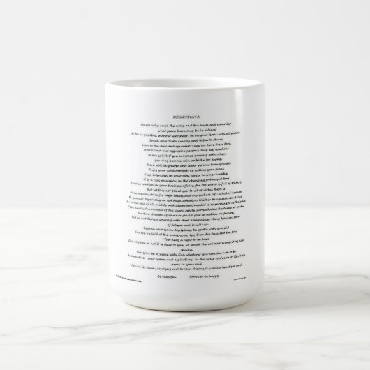 DESIDERATA MUG (Centre)