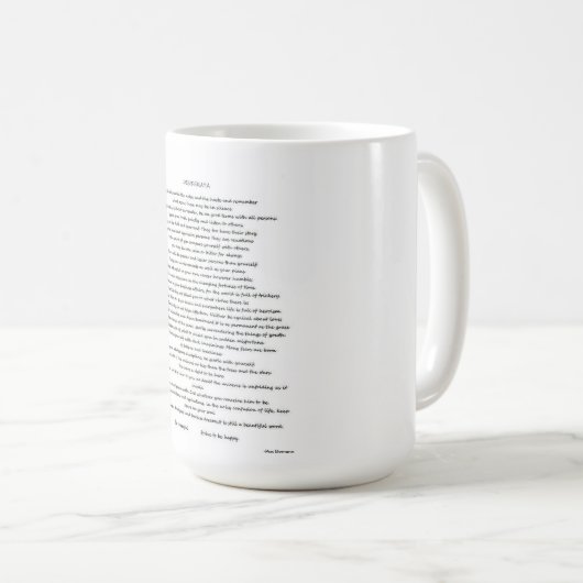 DESIDERATA MUG (Devant droit)