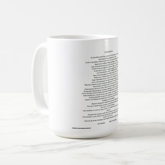 DESIDERATA MUG (Devant gauche)