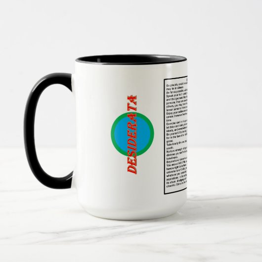 DESIDERATA Mug (Gauche)