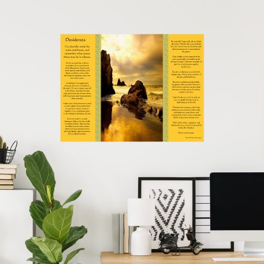 Desiderata Ocean Rock Posters (Thuiskantoor)