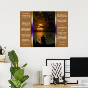 Desiderata Ocean silhouette Posters