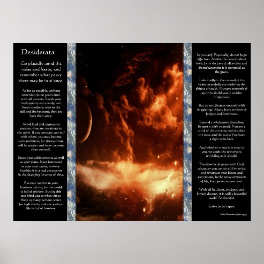 Desiderata Ocean Space Posters (Voorkant)