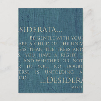 Desiderata op Canvas Briefkaart