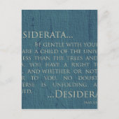 Desiderata op Canvas Briefkaart (Voorkant)