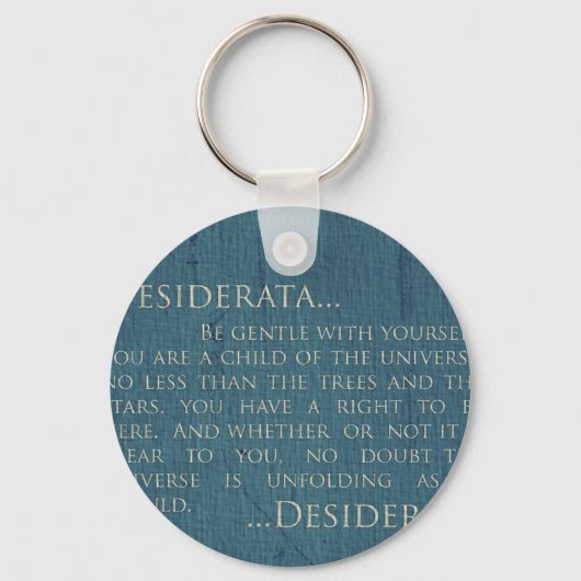 Desiderata op Canvas Sleutelhanger (Voorkant)