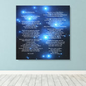 Desiderata op de Galaxy Pleiades Canvas Afdruk (Insitu (Houten vloer))