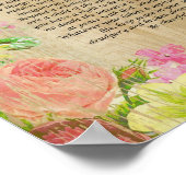 Desiderata op het Rustic Wood Panel met Floral Tri Poster (Hoek)