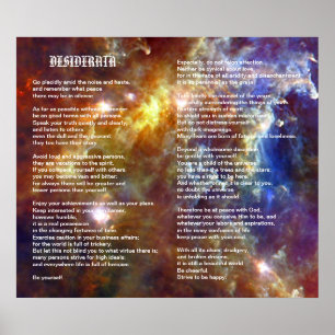 Desiderata op Rosette Galaxy Poster