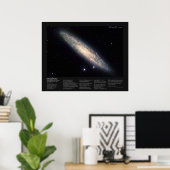 Desiderata op Spiral Galaxy NGC 253 Poster (Thuiskantoor)